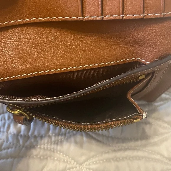 STAUD brown leather bifold wallet - Picture 13 of 15